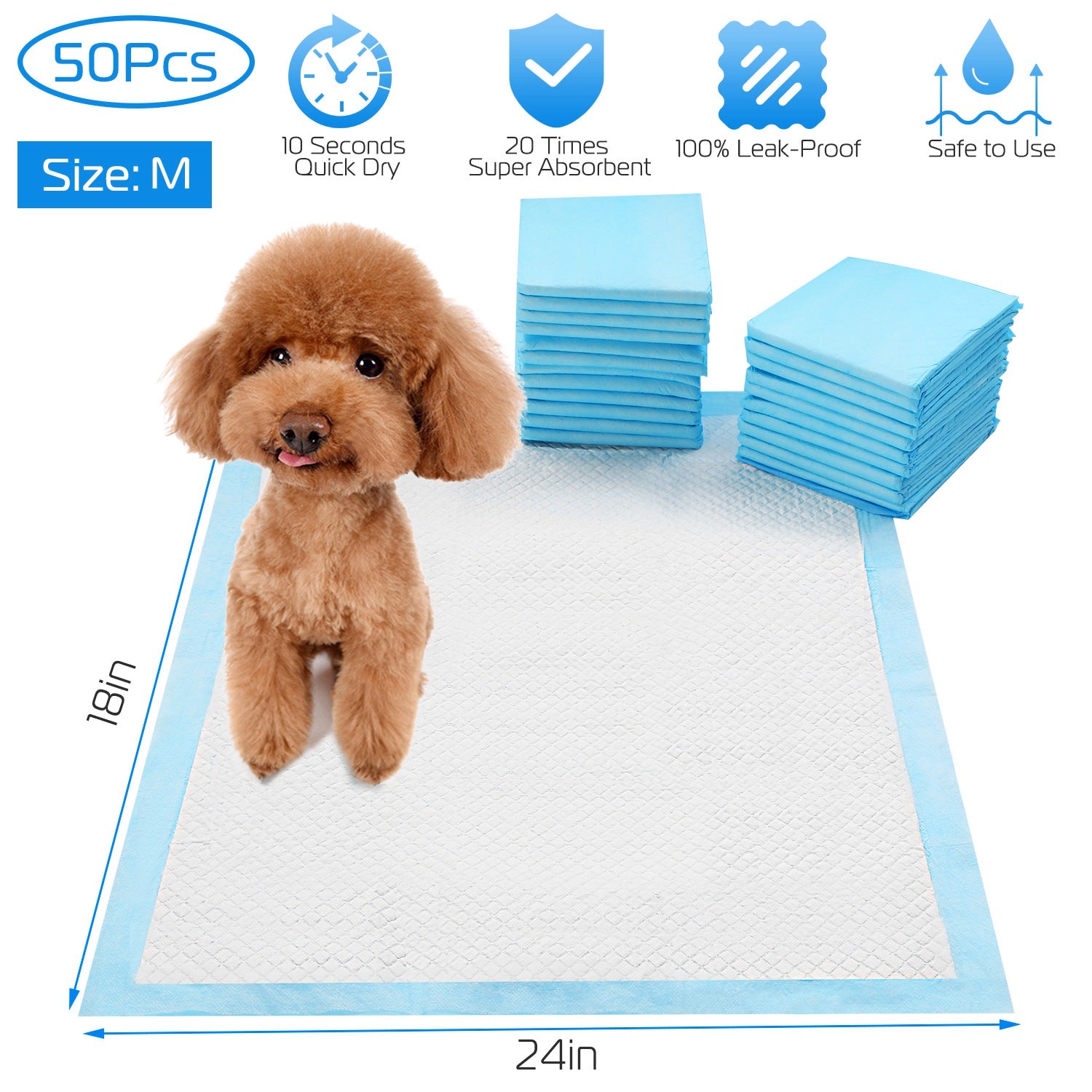 Puppy Training & Pee Pads (50-Pack)