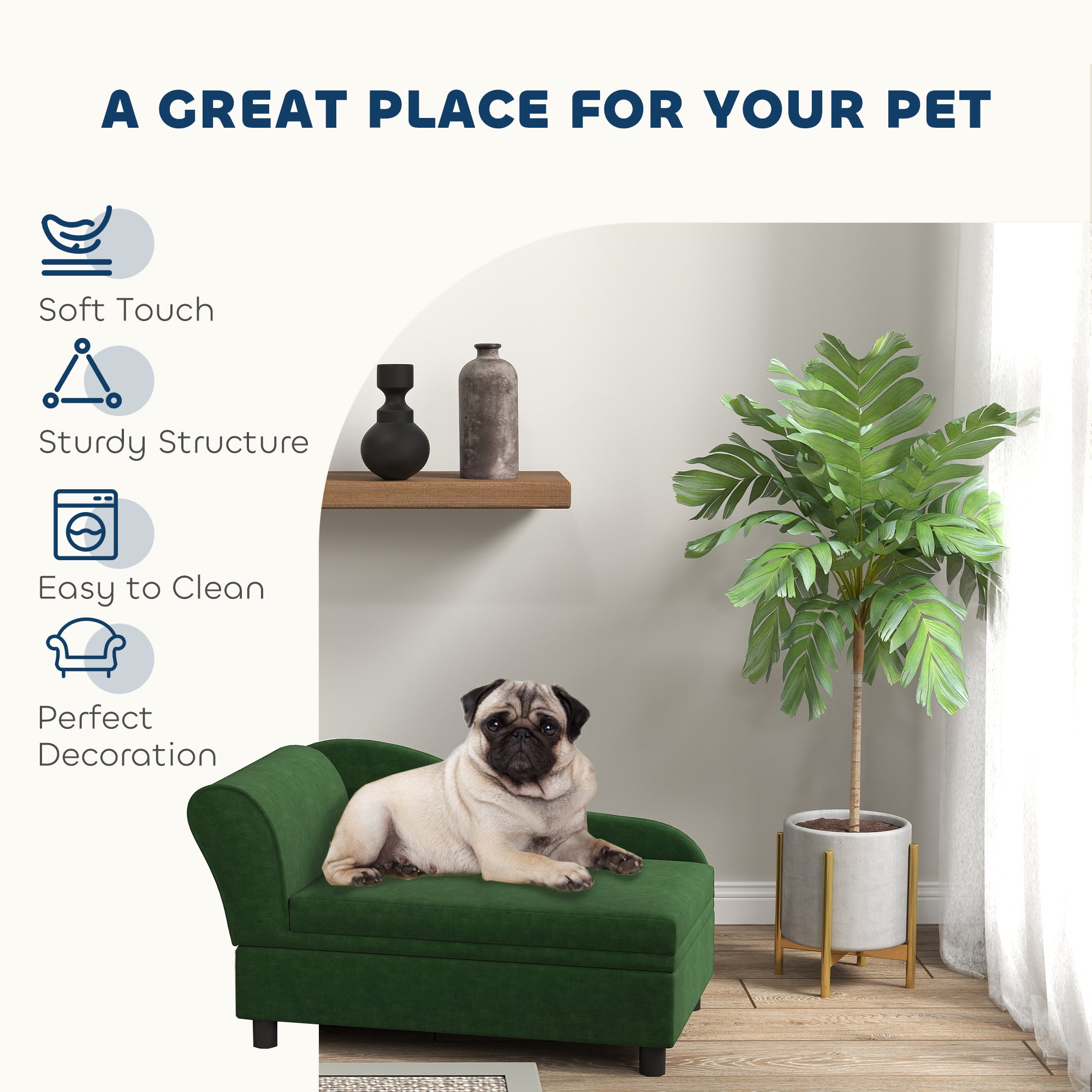 Pet Sofa Bed with Storage