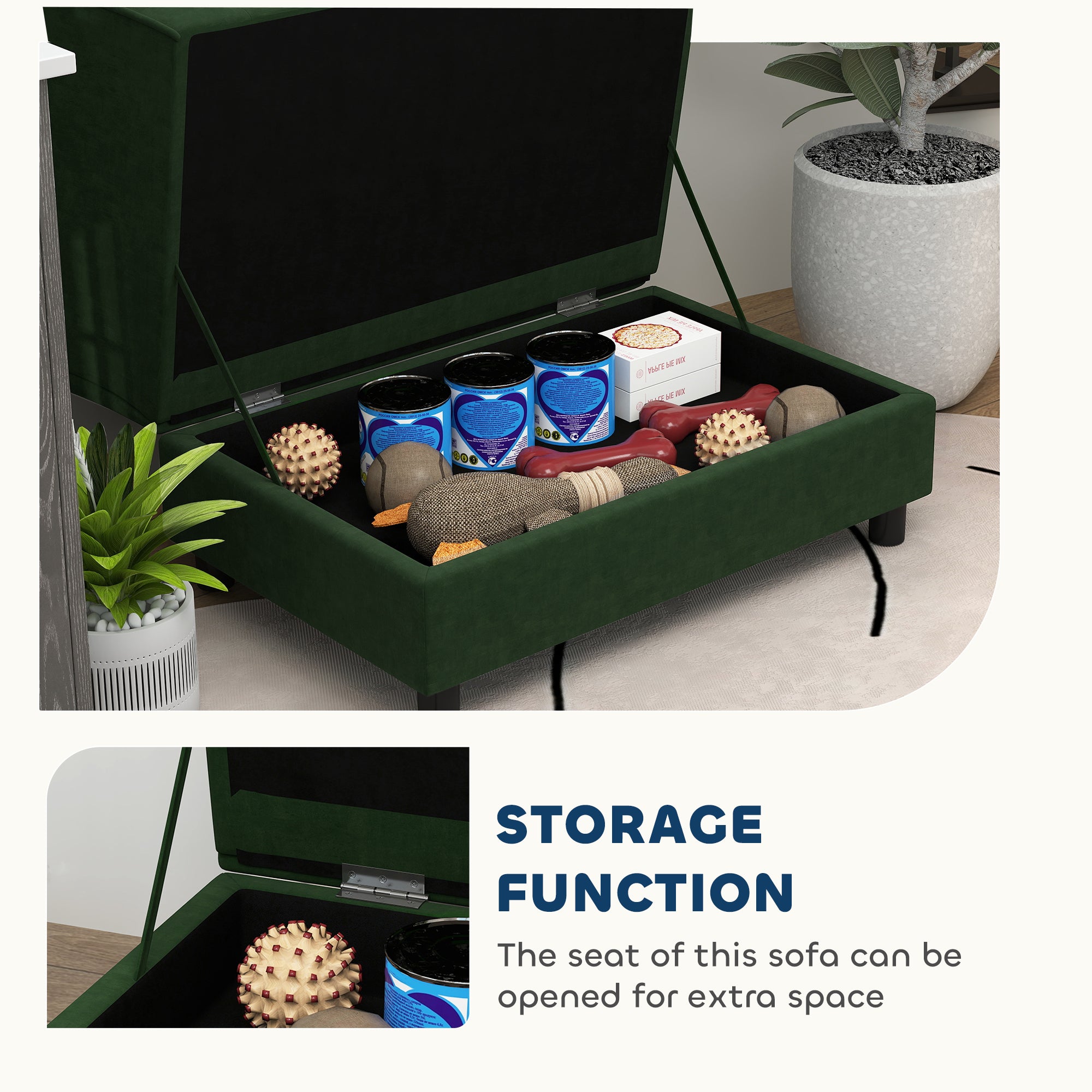 Pet Sofa Bed with Storage