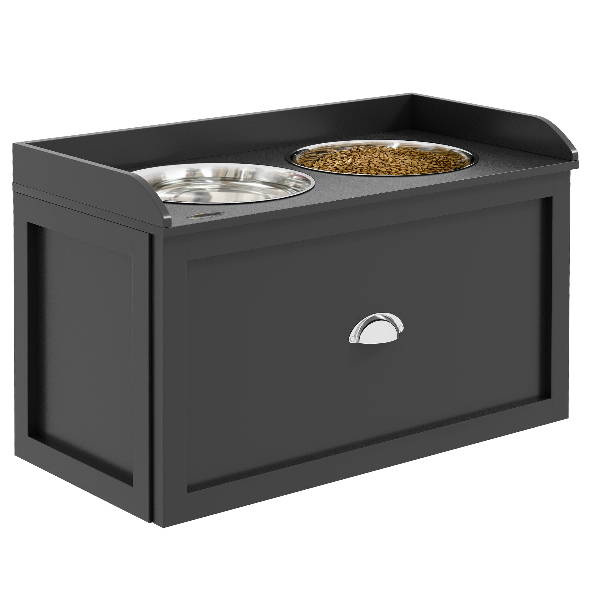 Elevated Dog Feeding Station with Storage